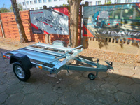 Przyczepa do przewozu motocykli MOTO 3 1 oś DMC 750 kg  - WYNAJEM