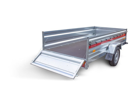 Przyczepa PRAKTI 2612R  uchylny dyszel , 1 oś DMC 750 kg