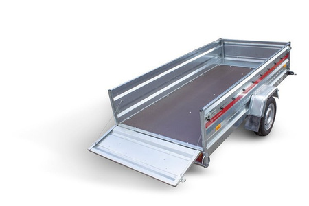 Przyczepa PRAKTI 2612R  uchylny dyszel , 1 oś DMC 750 kg