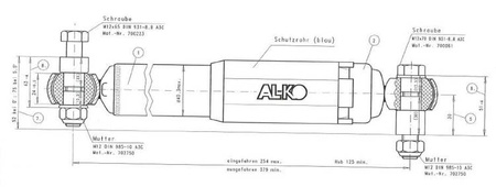 Amortyzator OCTAGON 1350-2700 KG NIEBIESKI