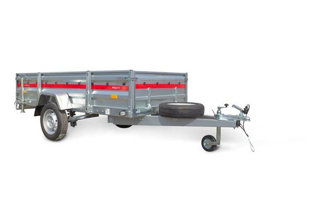 Przyczepa PRAKTI 2612R  uchylny dyszel , 1 oś DMC 750 kg