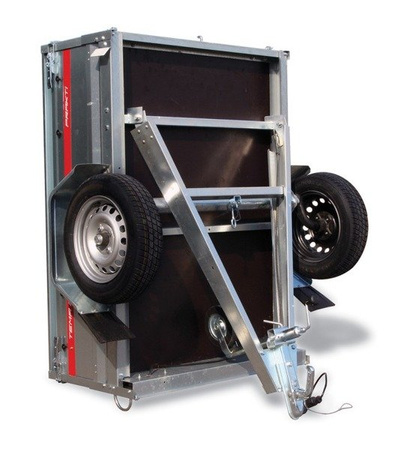 Przyczepa PRAKTI 2612R  uchylny dyszel , 1 oś DMC 750 kg