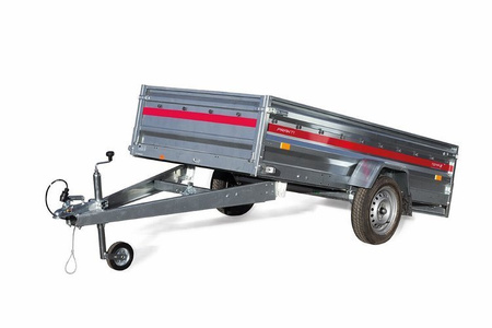 Przyczepa PRAKTI 2612R  uchylny dyszel , 1 oś DMC 750 kg