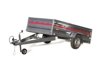 Przyczepa PRAKTI 2612R  uchylny dyszel , 1 oś DMC 750 kg