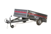 Przyczepa PRAKTI 2612R  uchylny dyszel , 1 oś DMC 750 kg